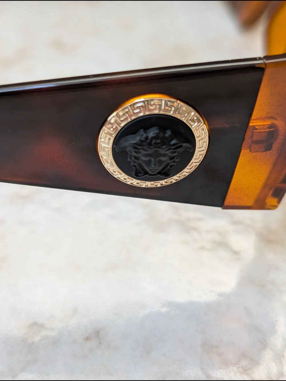 Versace VE4360 Shield Sunglasses in Tortoiseshell/Brown NIB